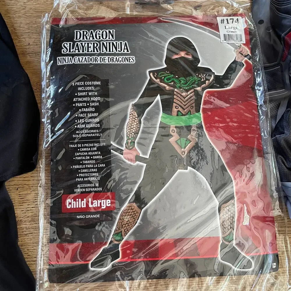 Dragon Slayer Ninja Costume Child Size Large Used